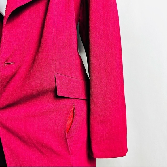 Vintage Lily & Taylor New York & Paris Women’s Sz 14 Pink Trench Coat - Picture 6 of 16